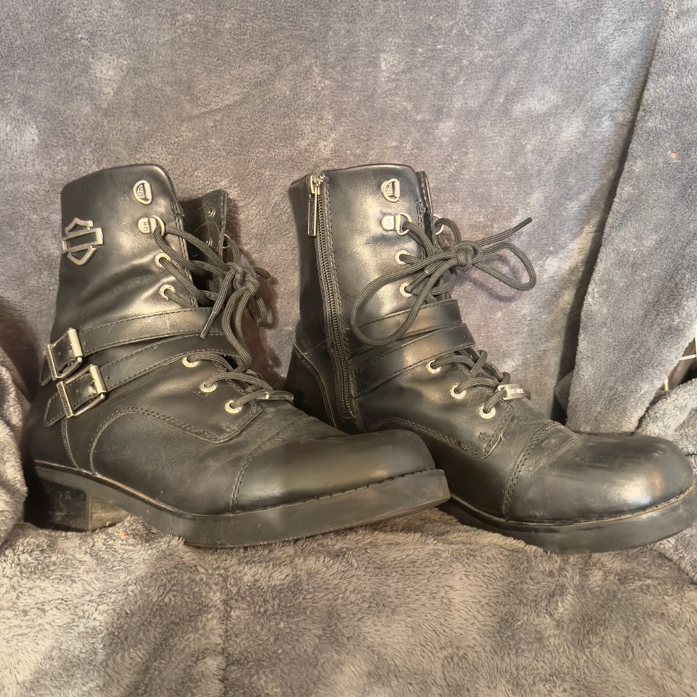 Harley-Davidson Black Leather Boots, L11